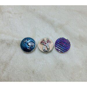 jewelry snaps that fit g.s.set of 3 different design snaps